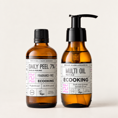 Ecooking Glow & Love – zestaw z Daily Peel 7% i Multi Oil do twarzy