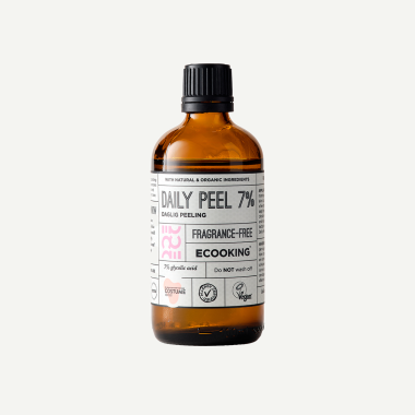 ECOOKING Daily Peel 7% – tonik z kwasem glikolowym na przebarwienia, niedoskonałości i nierówną teksturę, 100 ml