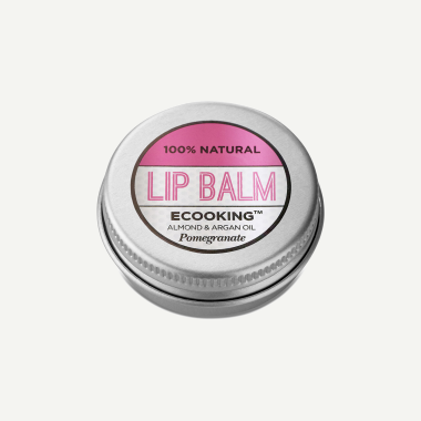Odżywczy, naturalny balsam do ust z olejem arganowym o smaku owocu granatu 15ml - Ecooking Lip Balm Pomegranate